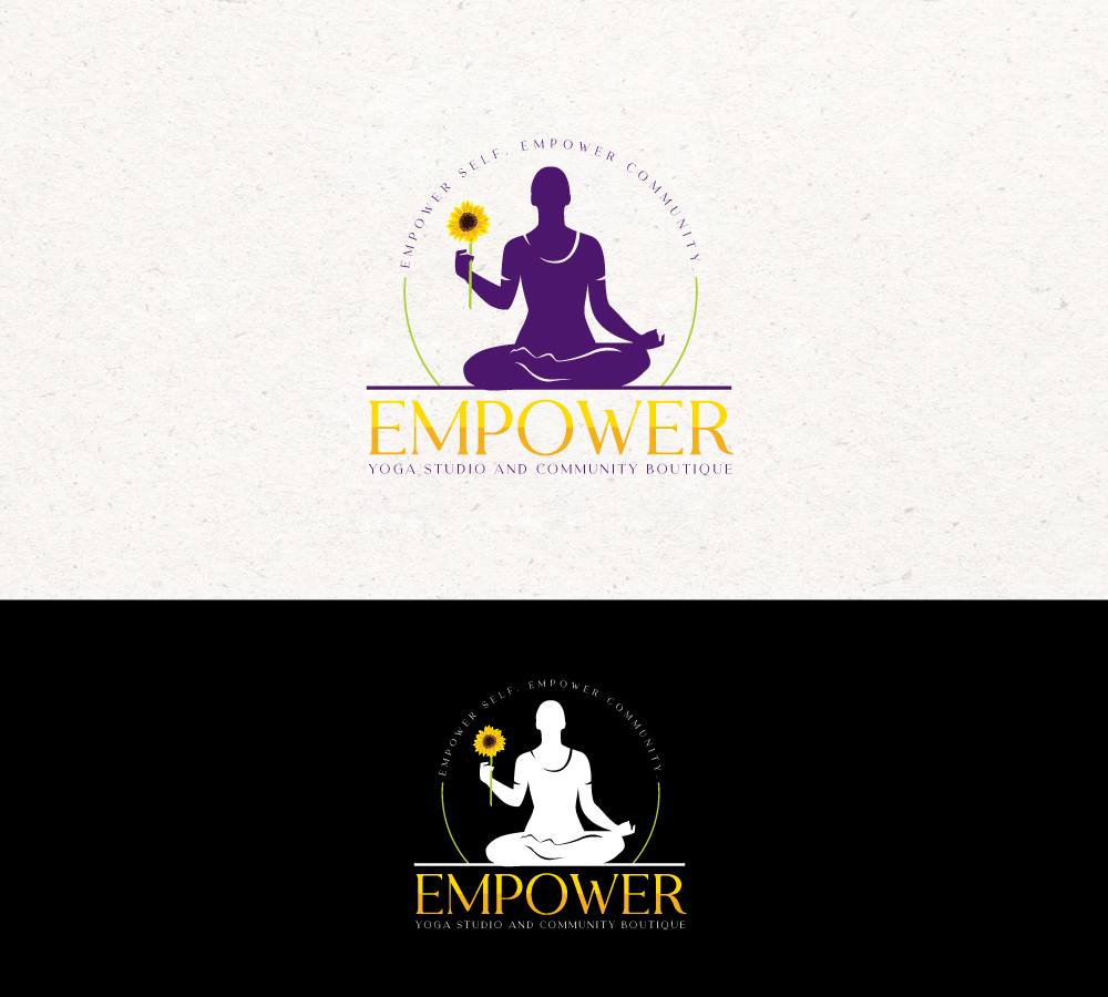 Logo Design by step forward 2 for Empower - Yoga Studio & Community Boutique  | Design #27867809