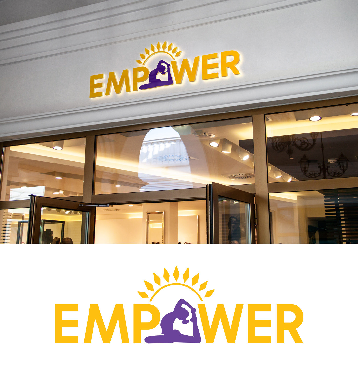 Logo Design by u2square for Empower - Yoga Studio & Community Boutique  | Design #27868871