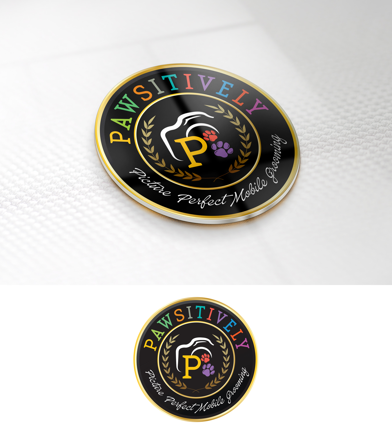 Logo Design by Impressive Solutions for Pawsitively Picture Perfect Mobile Grooming Spa | Design #27875615