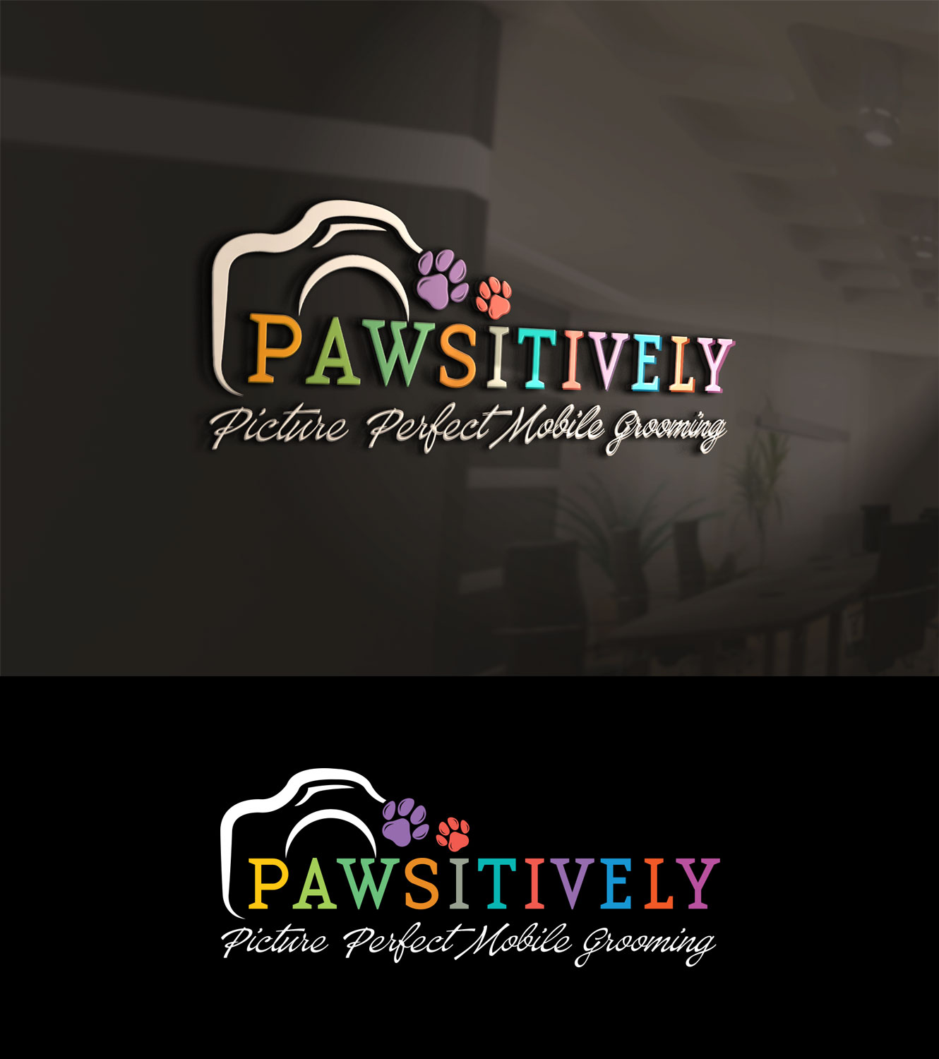 Logo Design by Impressive Solutions for Pawsitively Picture Perfect Mobile Grooming Spa | Design #27875616