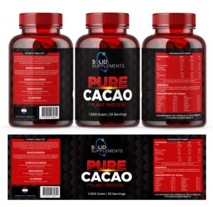 Renew plant-based protein powder label | Label Design by SAI DESIGNS