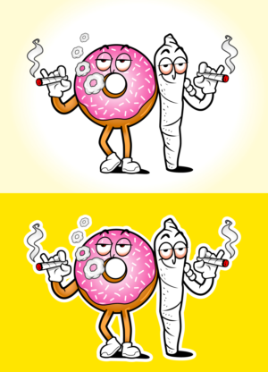 Doobies & Donuts  | Mascot Design by Suprakash 3