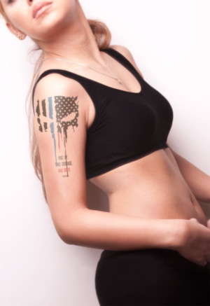 Patriotic Tattoo for Female Officer | Graphic Design by broken.bike