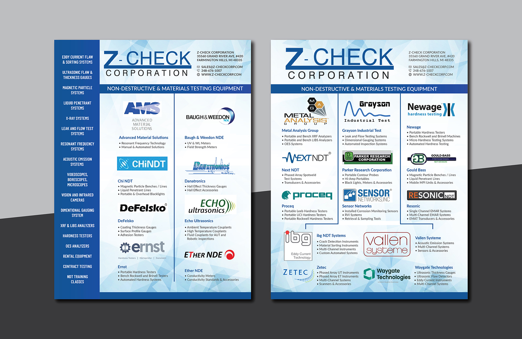 Diseño de Menú por Deziners Zone para Z-Check Corporation | Diseño #27883003