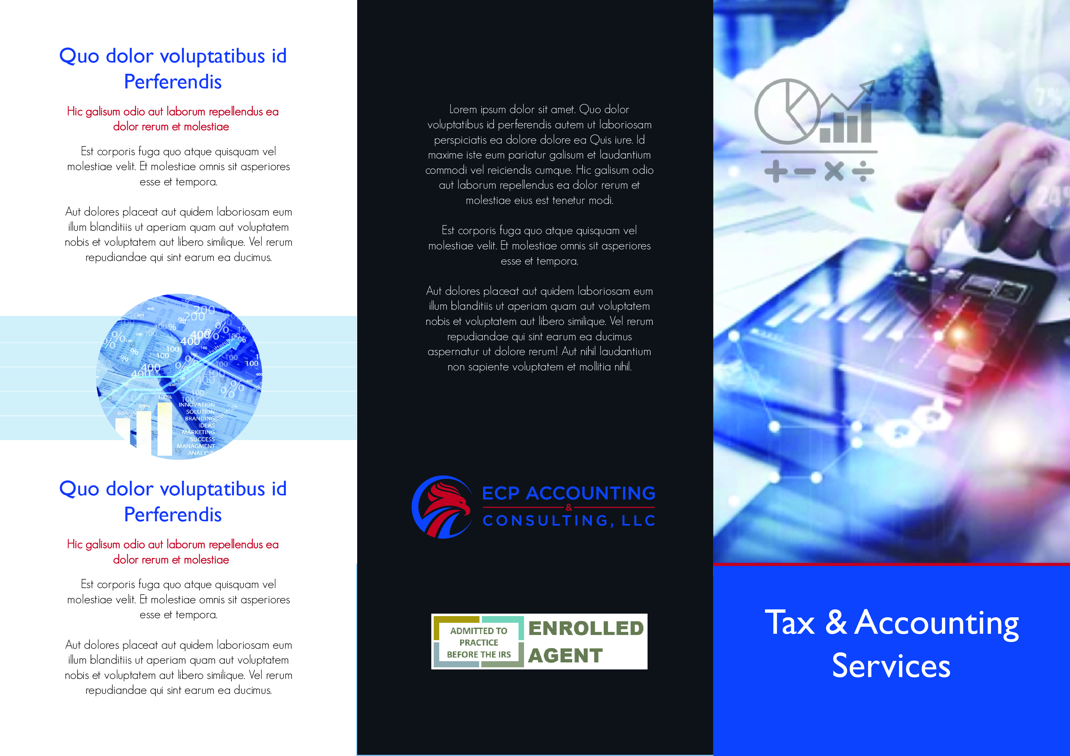 Broschüren-Design von DaleenSmit für ECP Accounting & Consulting, LLC | Design #27874552
