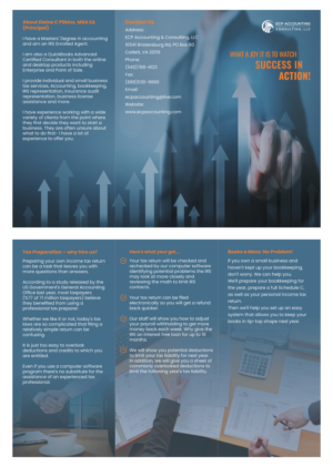 Brochure Design by MM Studio for ECP Accounting & Consulting, LLC | Design: #27886989