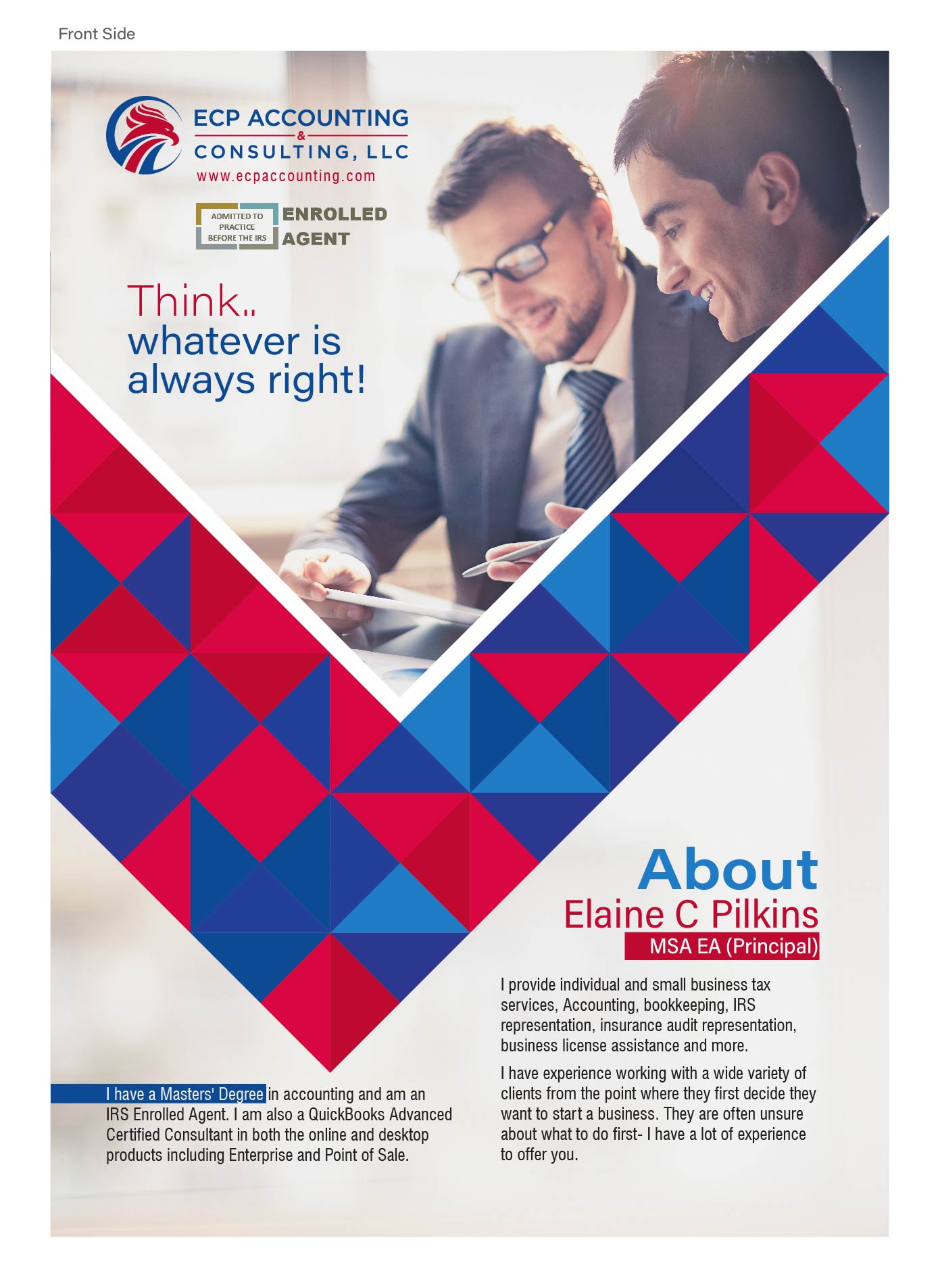 Brochure Design by yugcreativeart for ECP Accounting & Consulting, LLC | Design #27905169