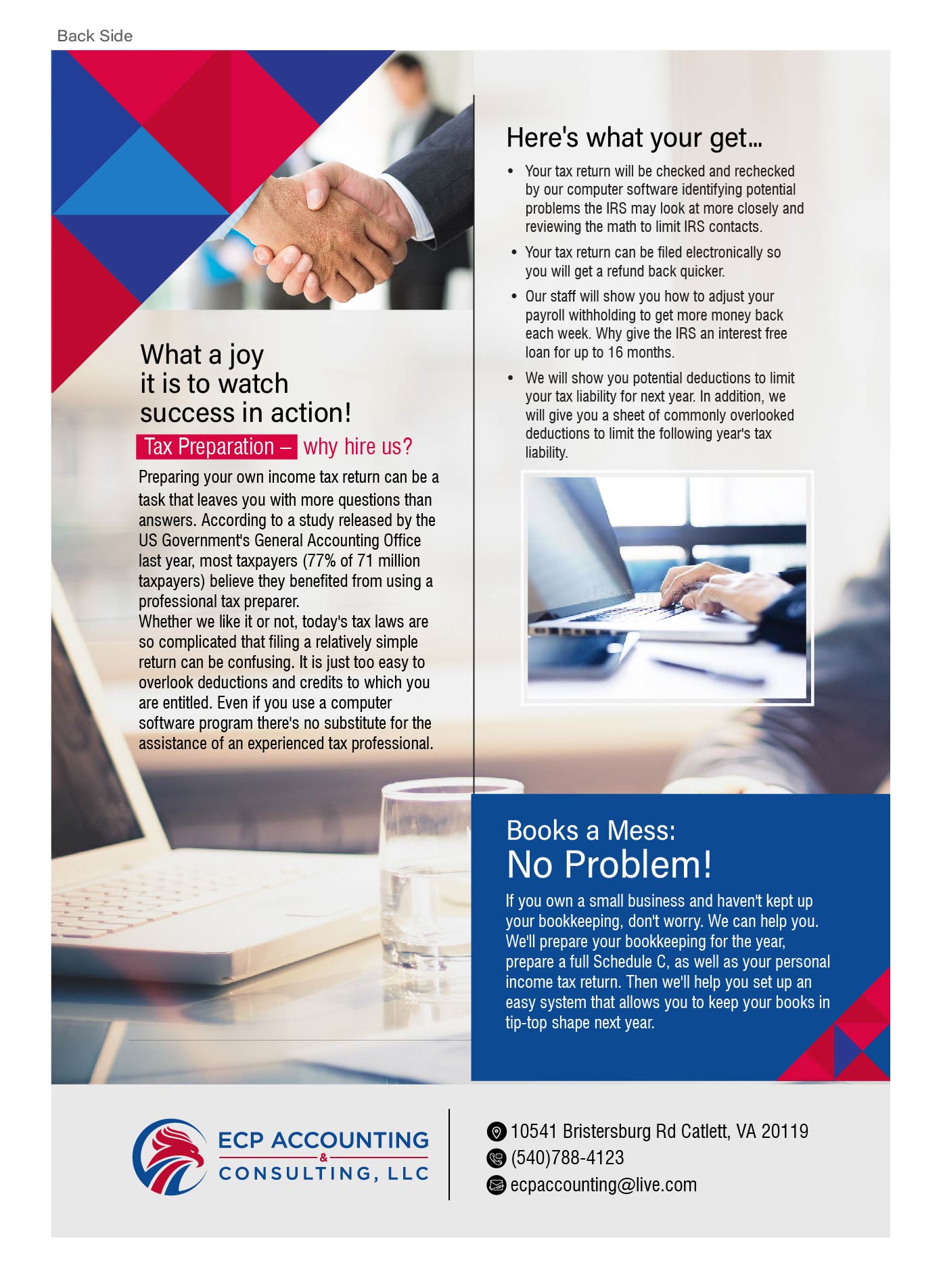 Brochure Design by yugcreativeart for ECP Accounting & Consulting, LLC | Design #27905171