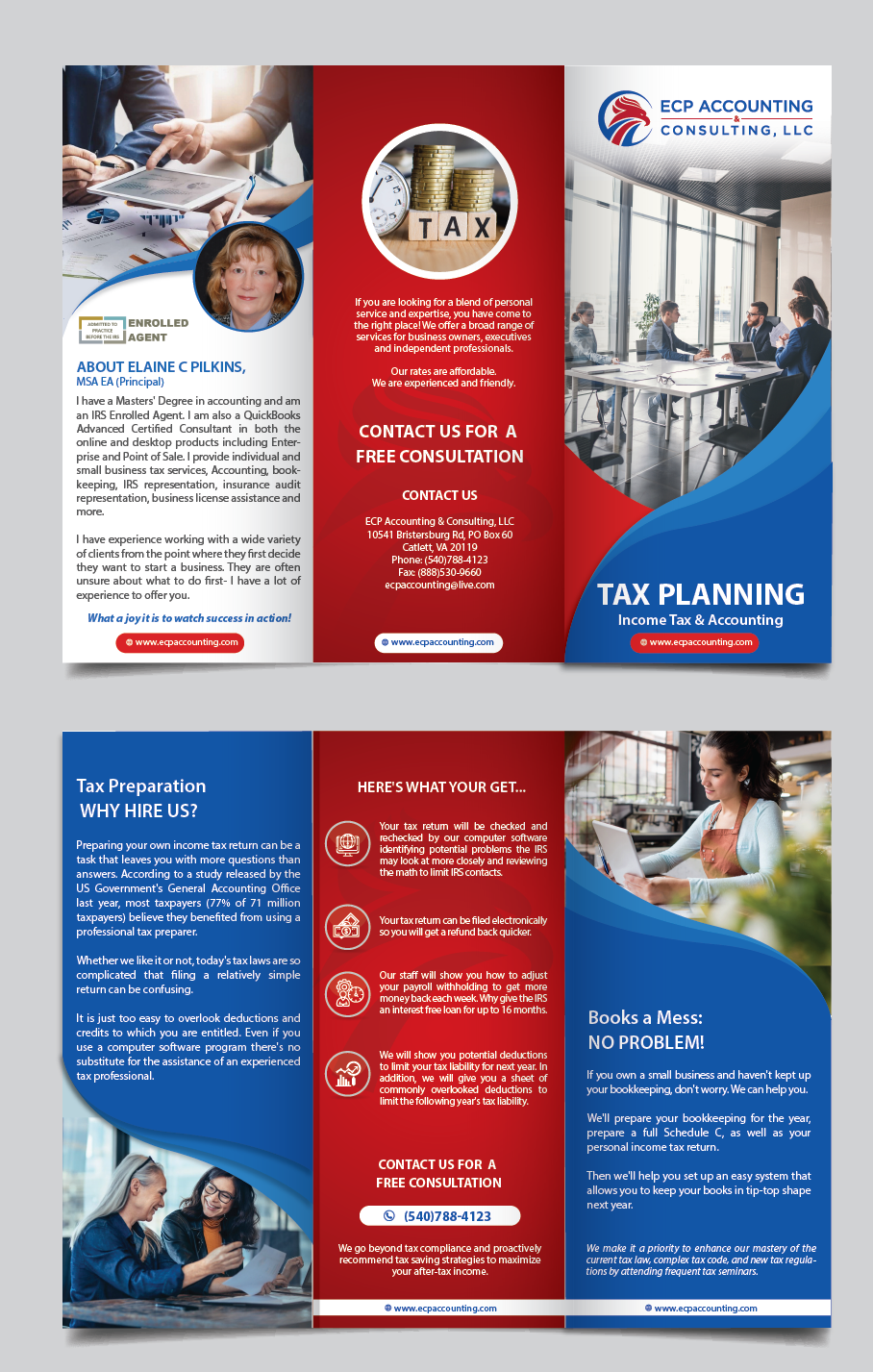 Diseño de Brochure por alex989 para ECP Accounting & Consulting, LLC | Diseño #27876897
