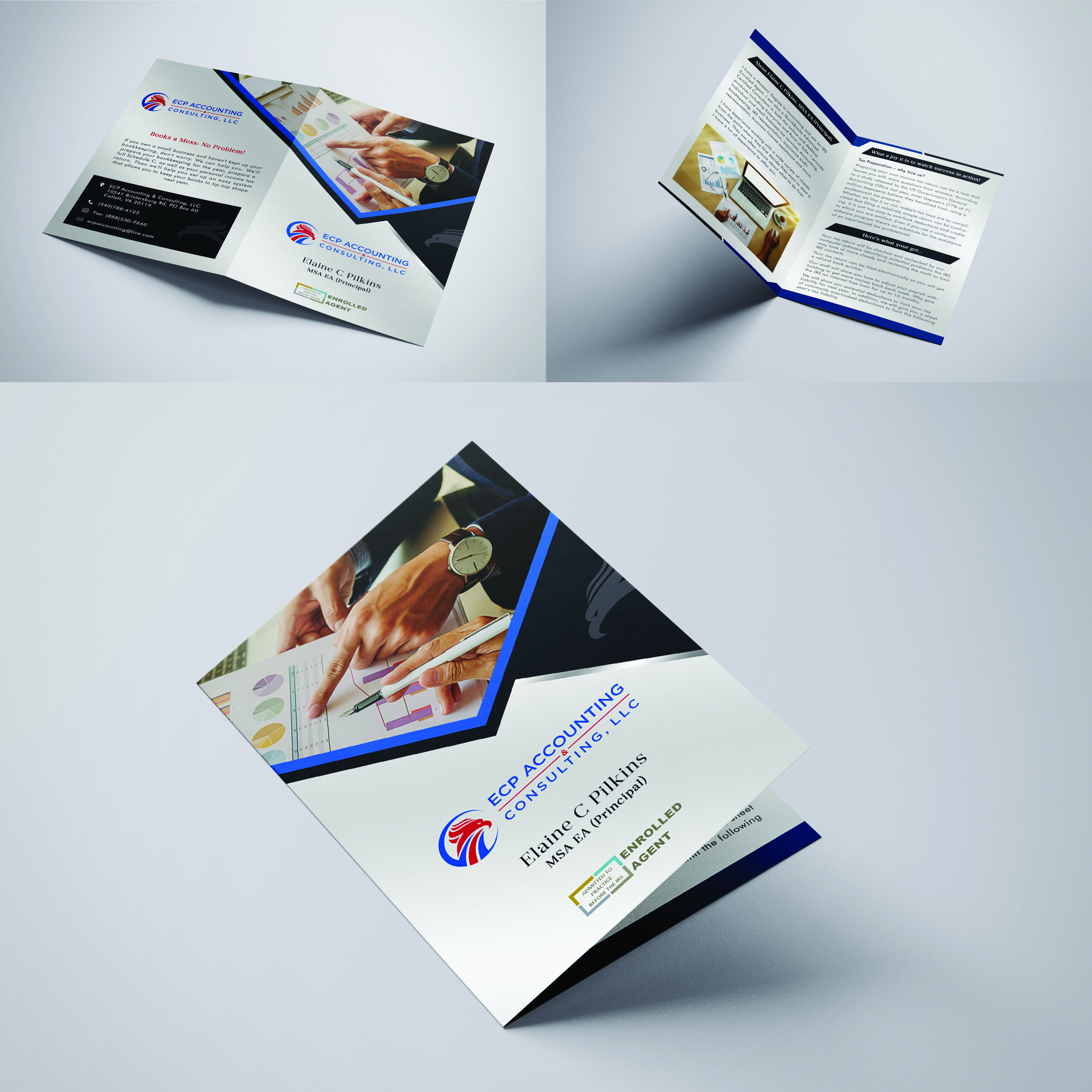 Brochure Design by Desire Design Solutions for ECP Accounting & Consulting, LLC | Design #27877640