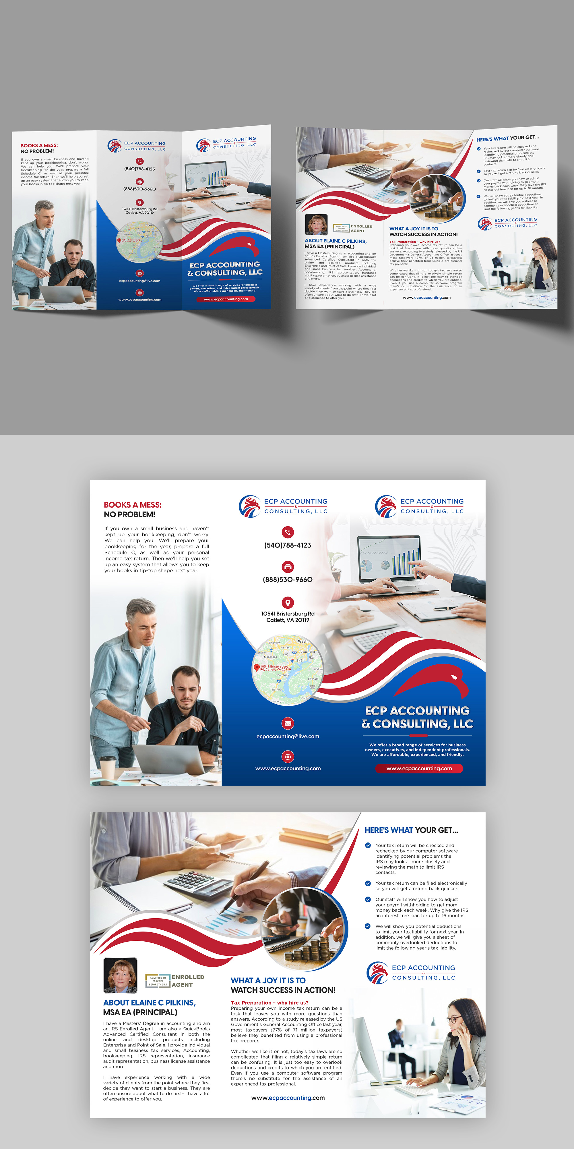 Brochure Design by debdesign for ECP Accounting & Consulting, LLC | Design #27876866