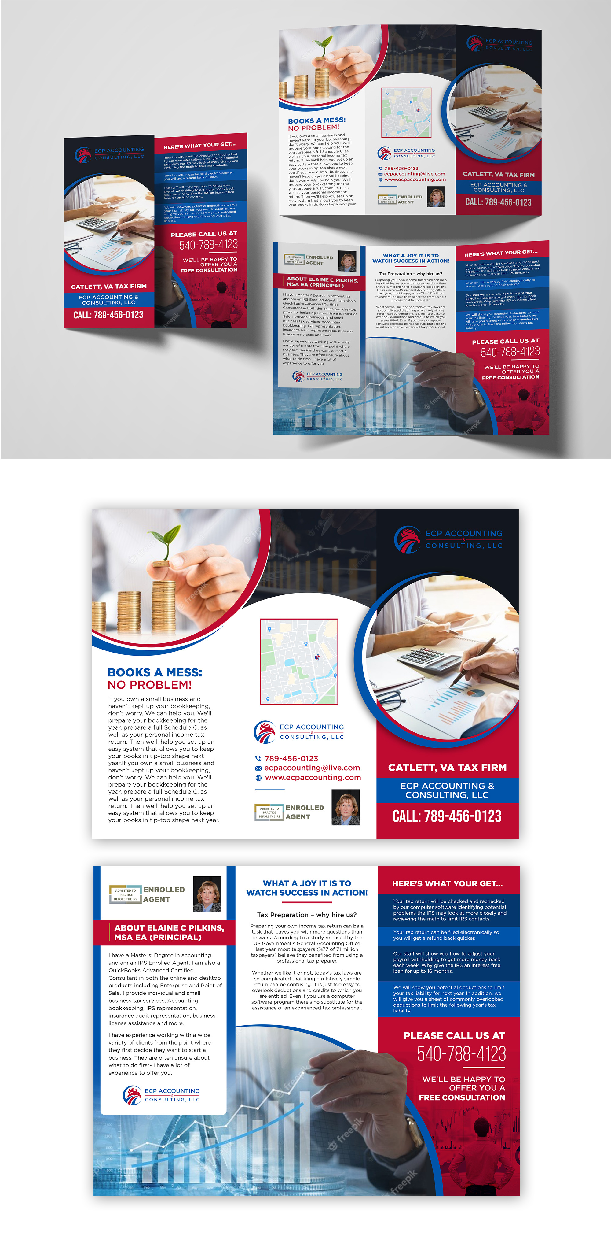 Brochure Design by debdesign for ECP Accounting & Consulting, LLC | Design #27877323