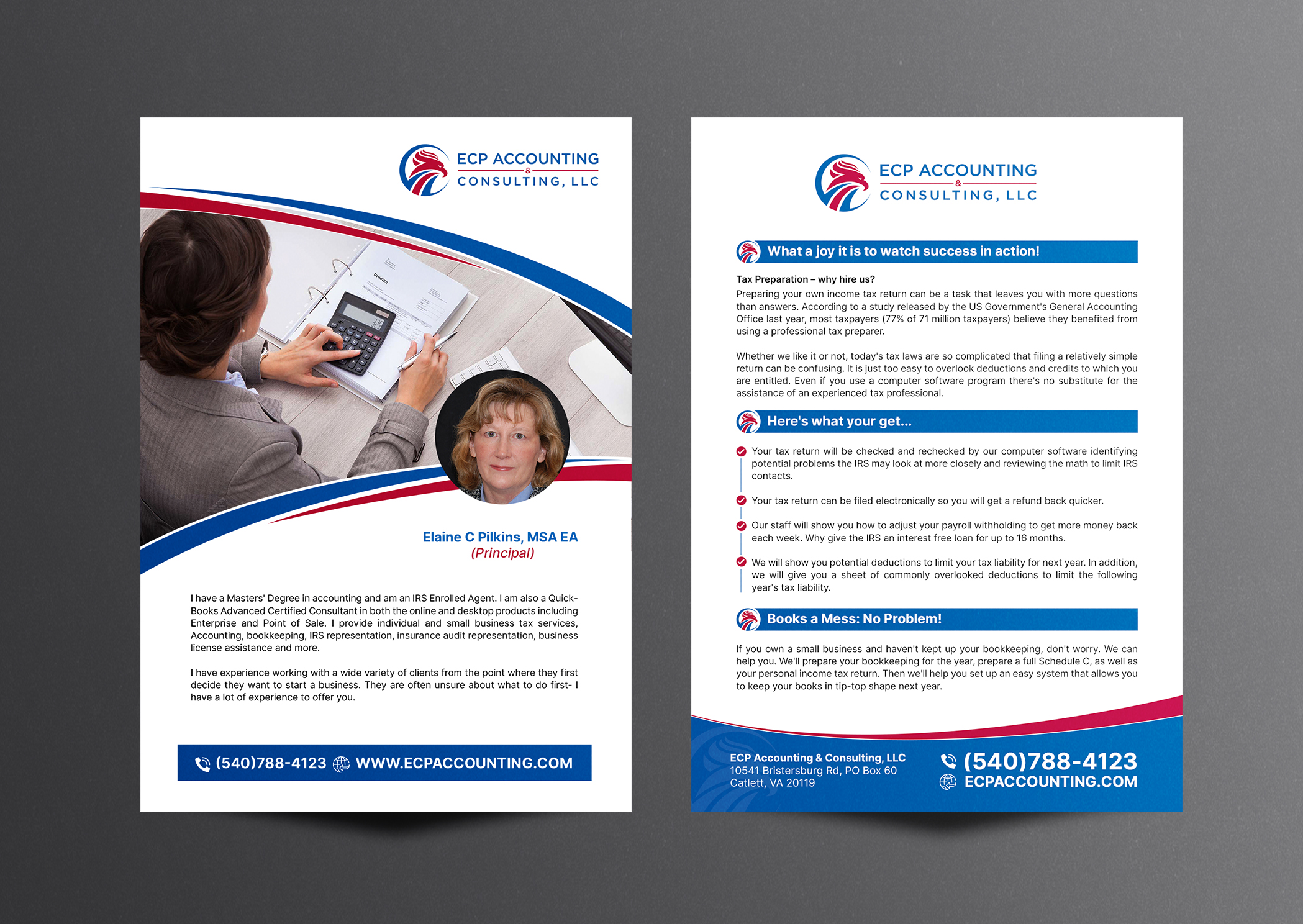 Brochure Design by chandrayaan.creative for ECP Accounting & Consulting, LLC | Design #27897201