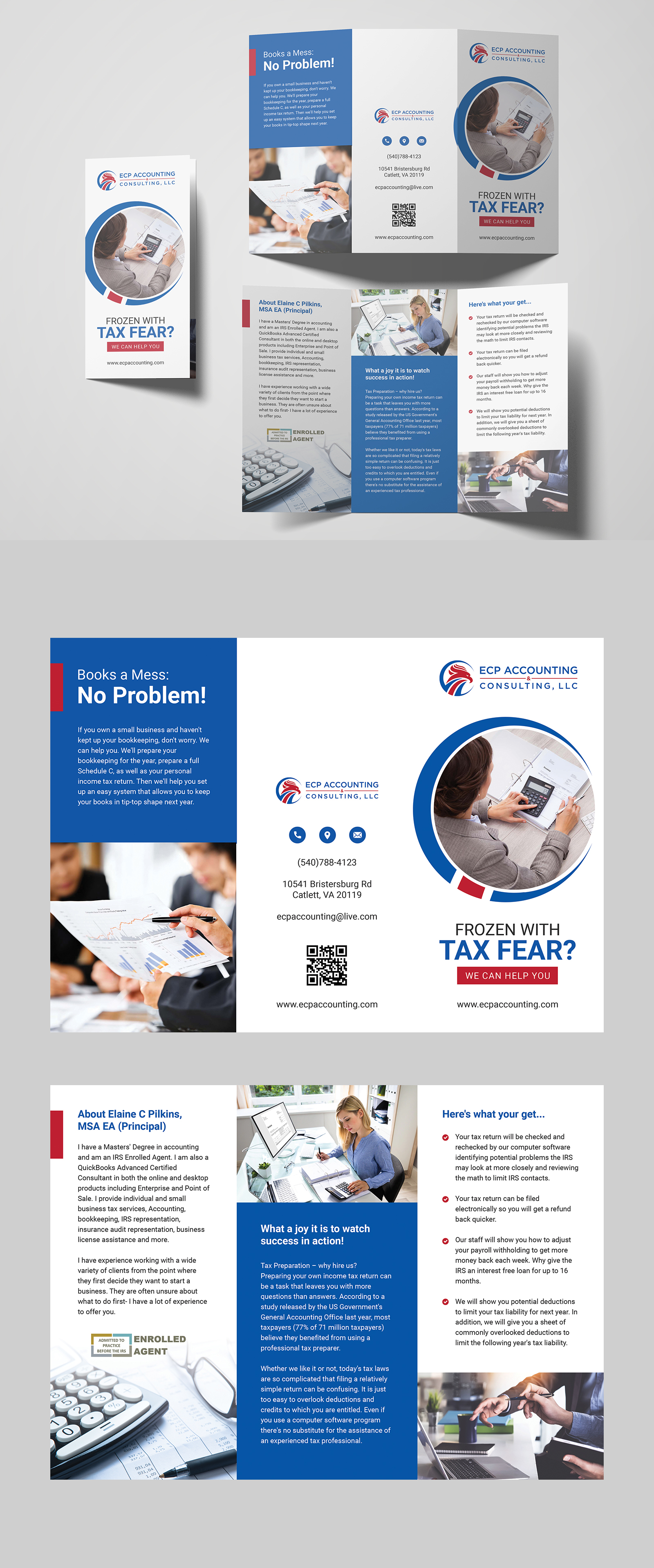 Brochure Design by Deepak_9_Malhotra for ECP Accounting & Consulting, LLC | Design #27892057