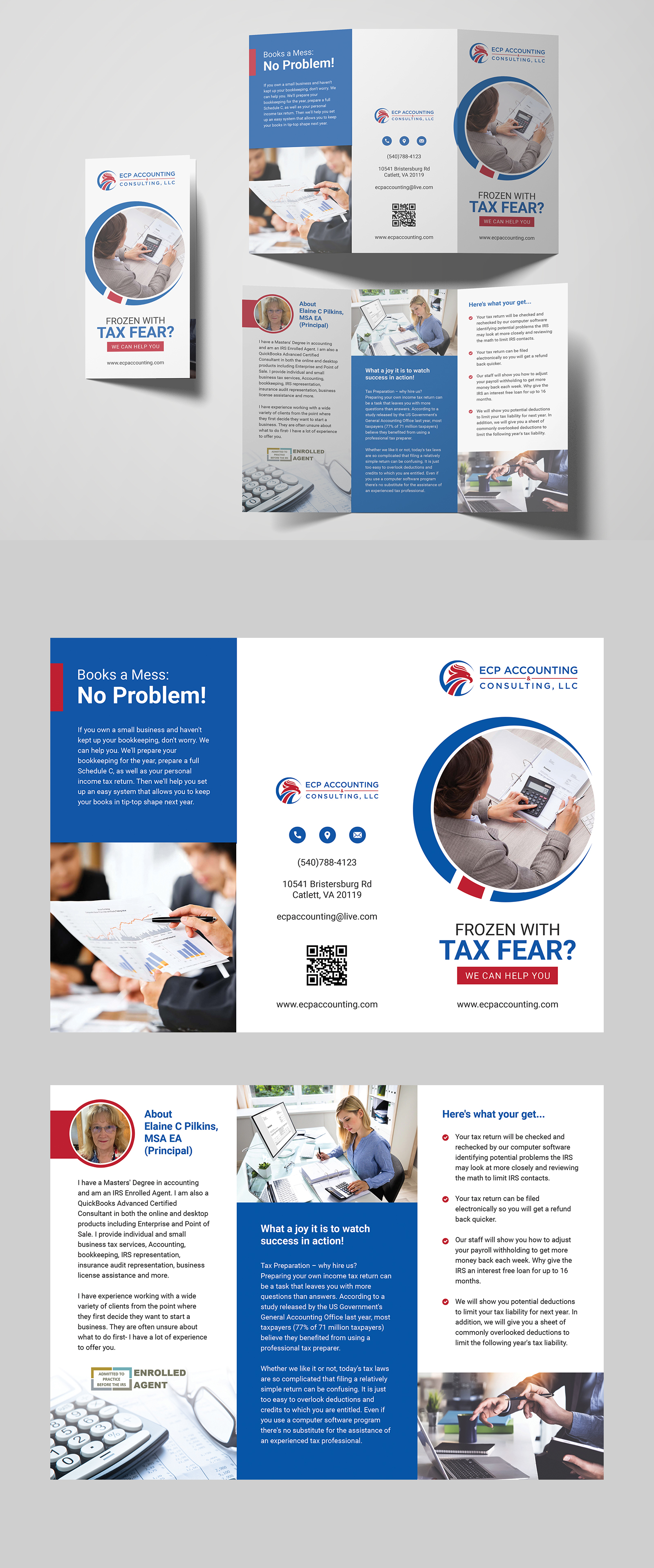Brochure Design by Deepak_9_Malhotra for ECP Accounting & Consulting, LLC | Design #27917231