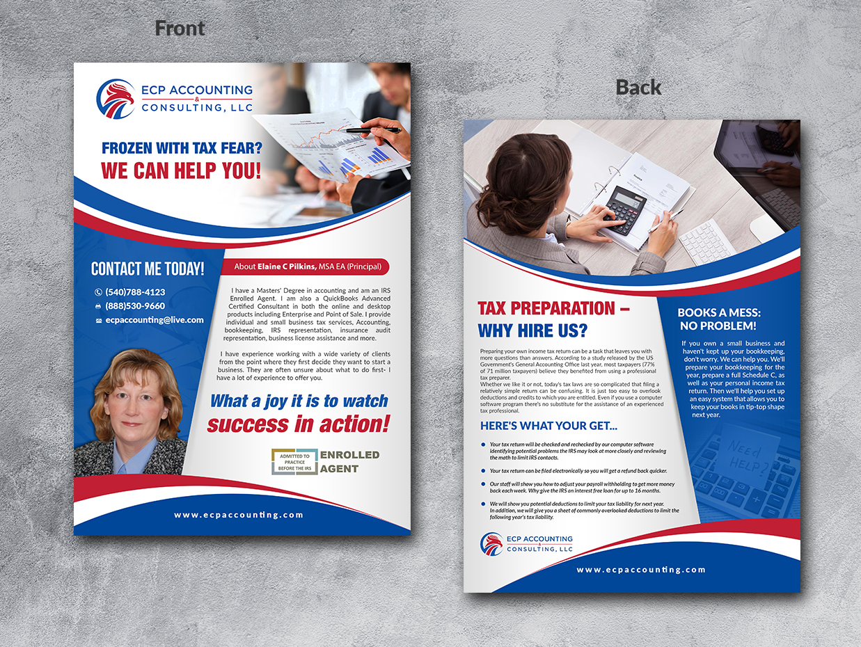 Brochure Design by innovative earth for ECP Accounting & Consulting, LLC | Design #27883998