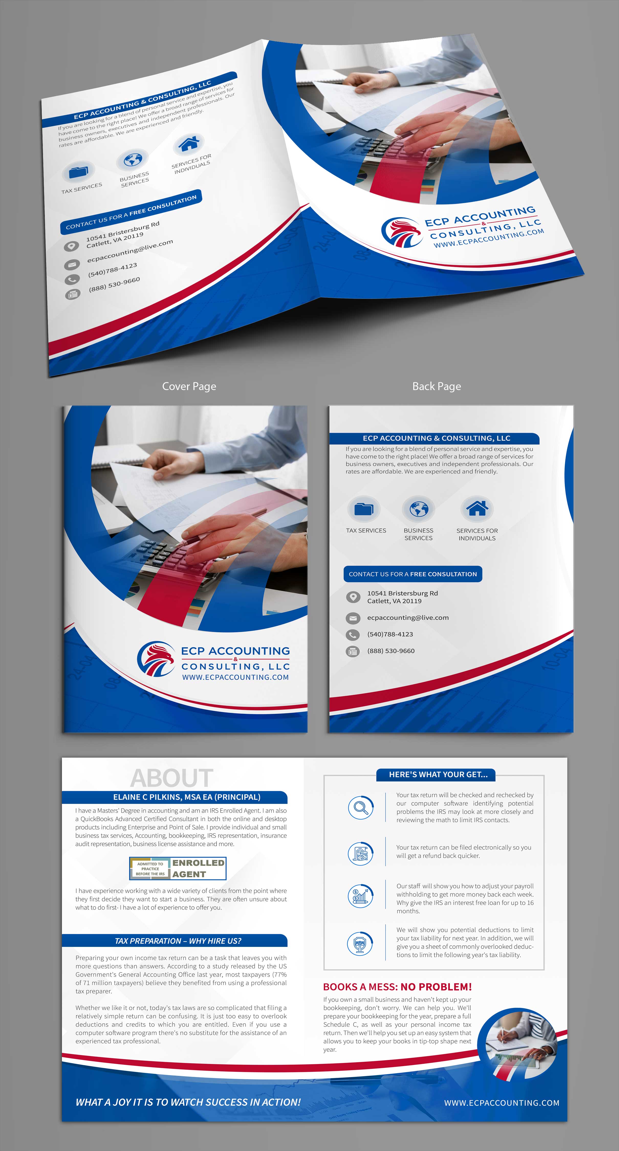 Brochure Design by SAI DESIGNS for ECP Accounting & Consulting, LLC | Design #27883904