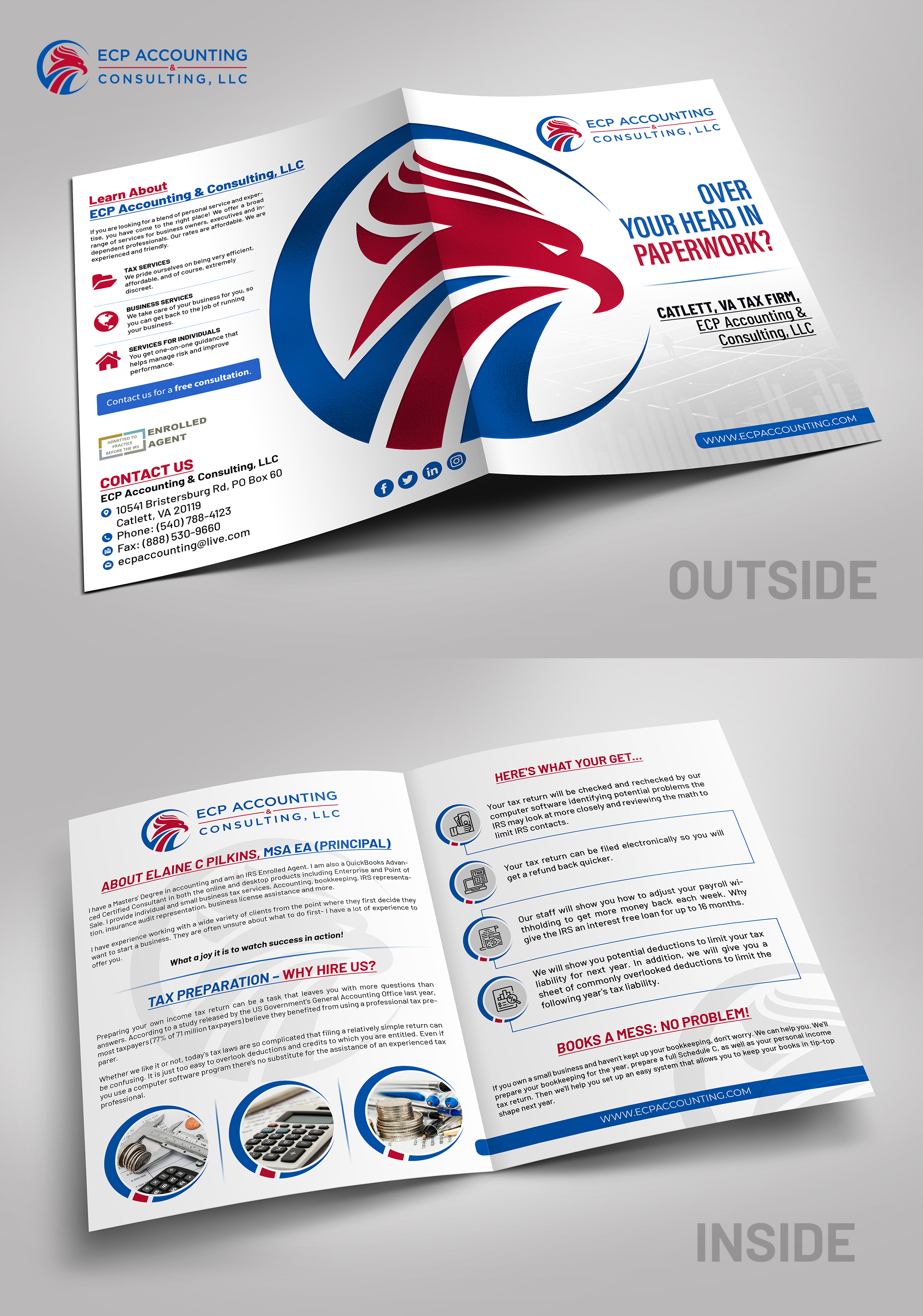 Brochure Design by SAI DESIGNS for ECP Accounting & Consulting, LLC | Design #27884351