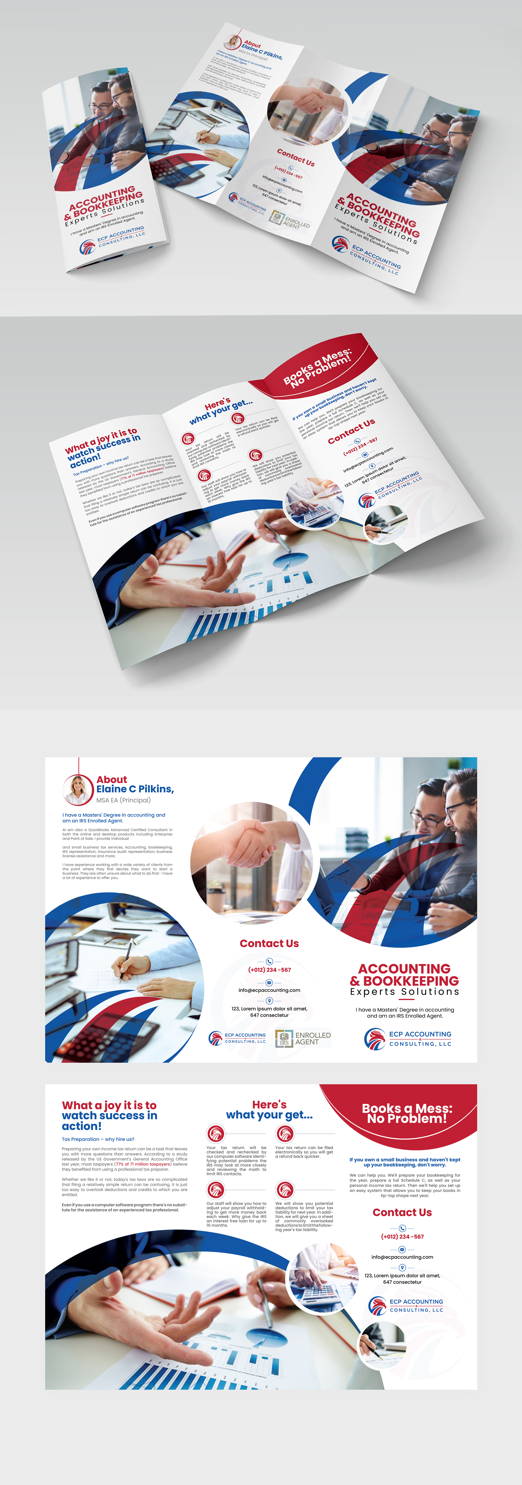 Brochure Design by logoQ for ECP Accounting & Consulting, LLC | Design #27880934