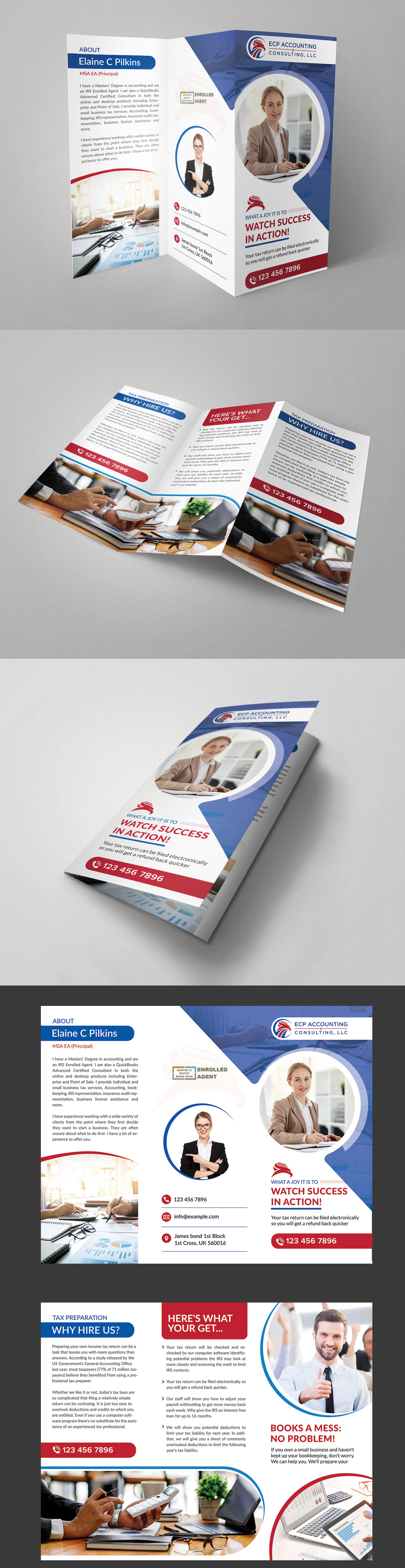 Brochure Design by logoQ for ECP Accounting & Consulting, LLC | Design #27880935