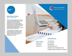 Brochure Design by emoblack989 for ECP Accounting & Consulting, LLC | Design: #27877213