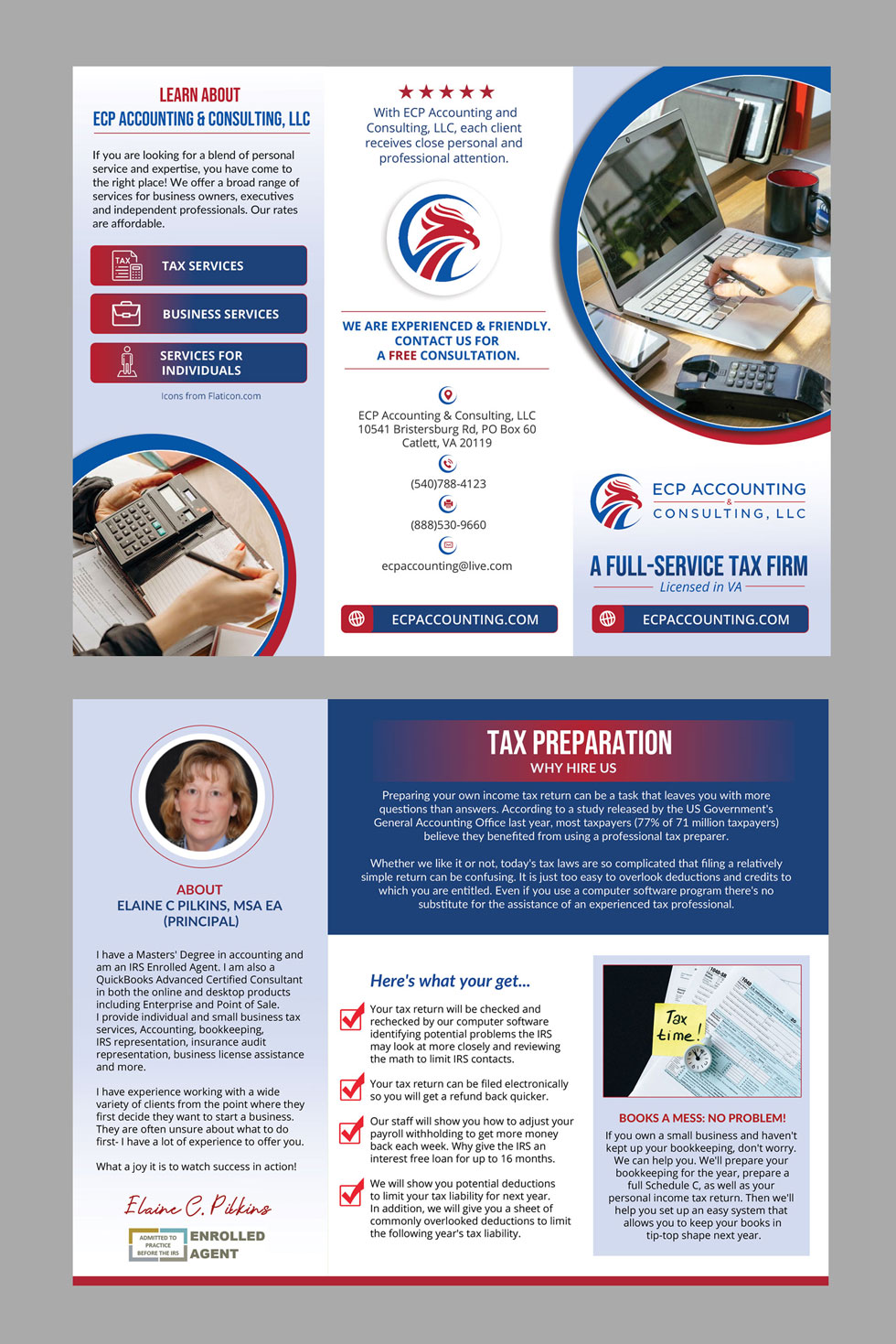 Brochure Design by DA. for ECP Accounting & Consulting, LLC | Design #27890349