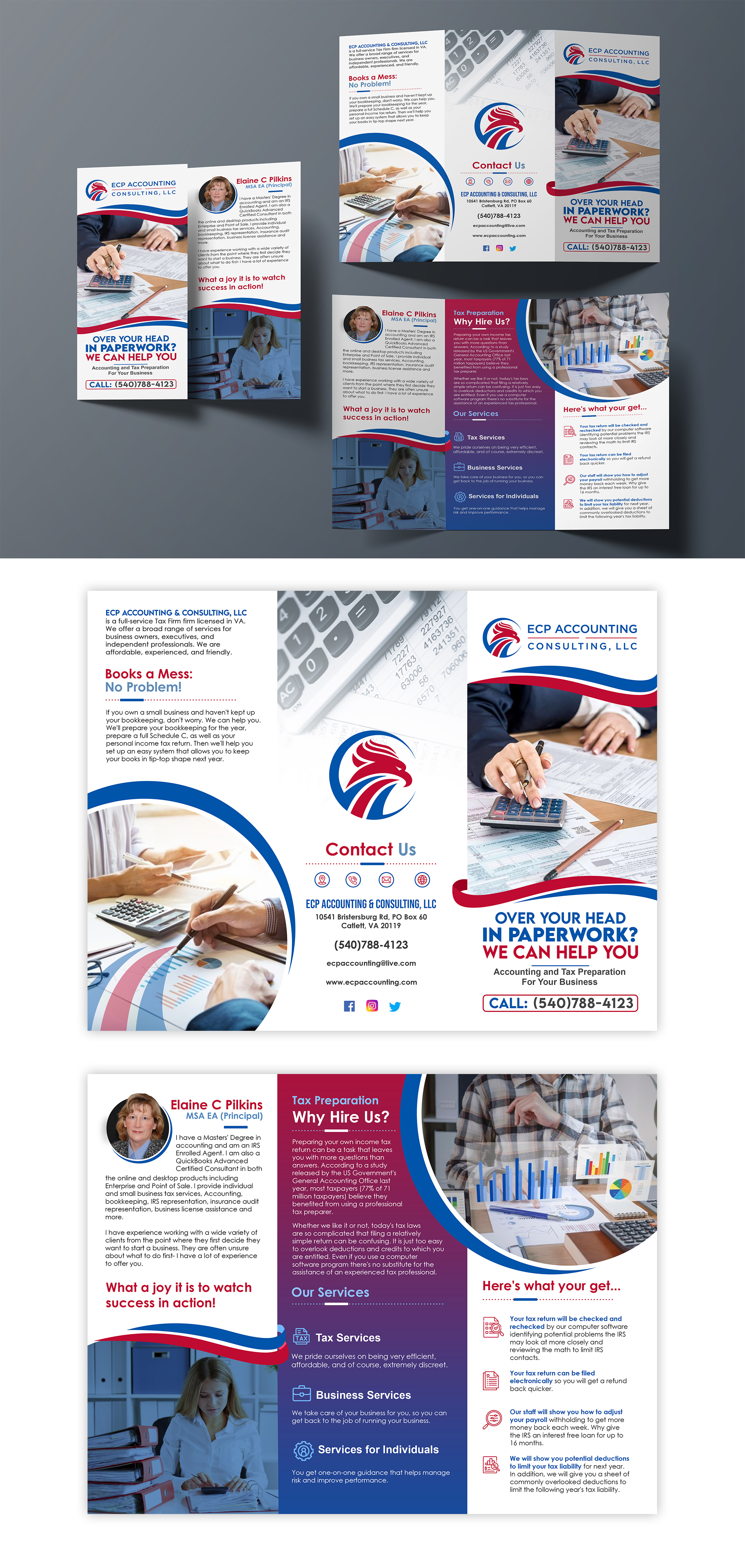 Brochure Design by ZeneFashions for ECP Accounting & Consulting, LLC | Design #27877507