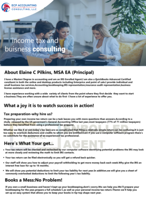 Brochure Design by Adeel Rahman for ECP Accounting & Consulting, LLC | Design: #27881262