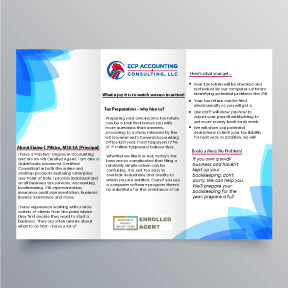 Brochure Design by Adeel Rahman for ECP Accounting & Consulting, LLC | Design #27895801