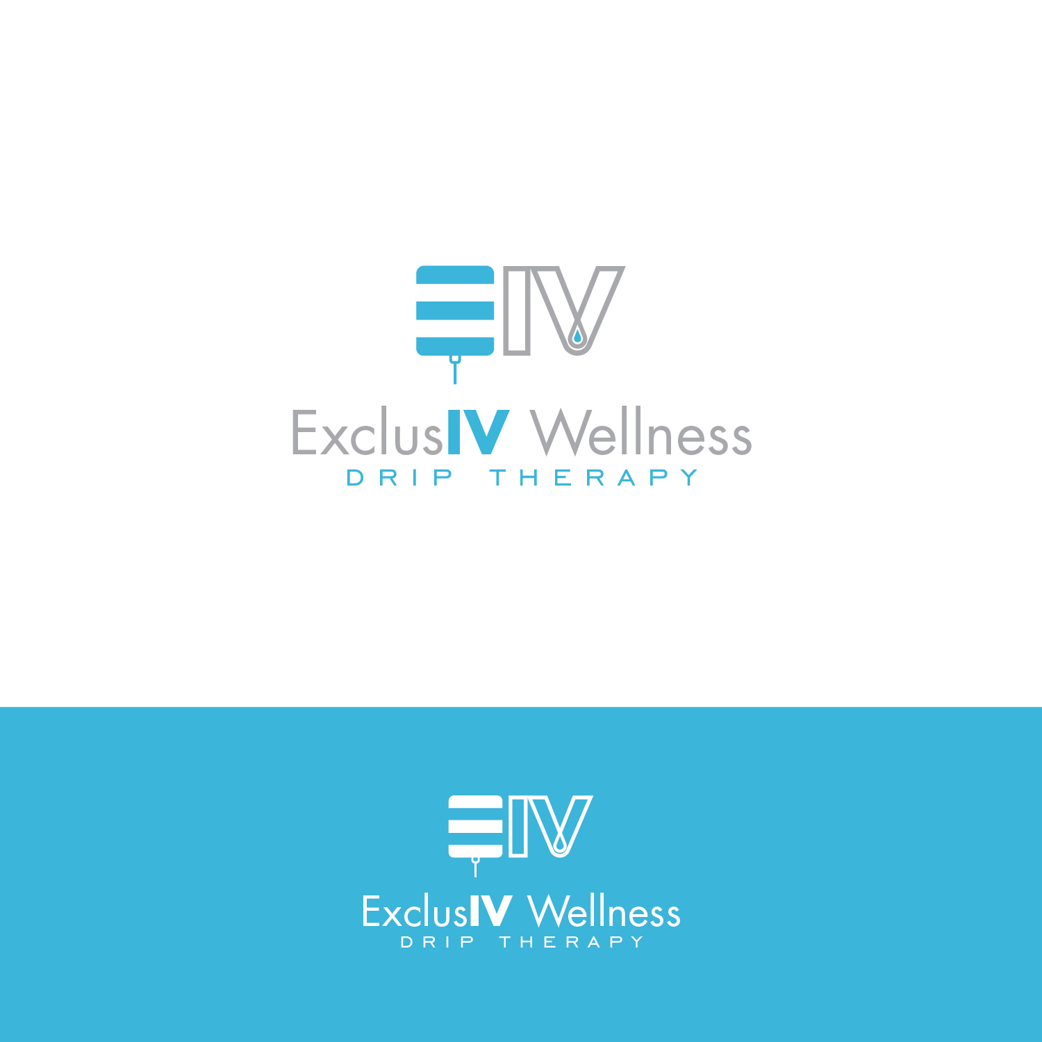 Logo Design by Maxo-Biz for ExclusIV Wellness Drip Therapy | Design #27876796