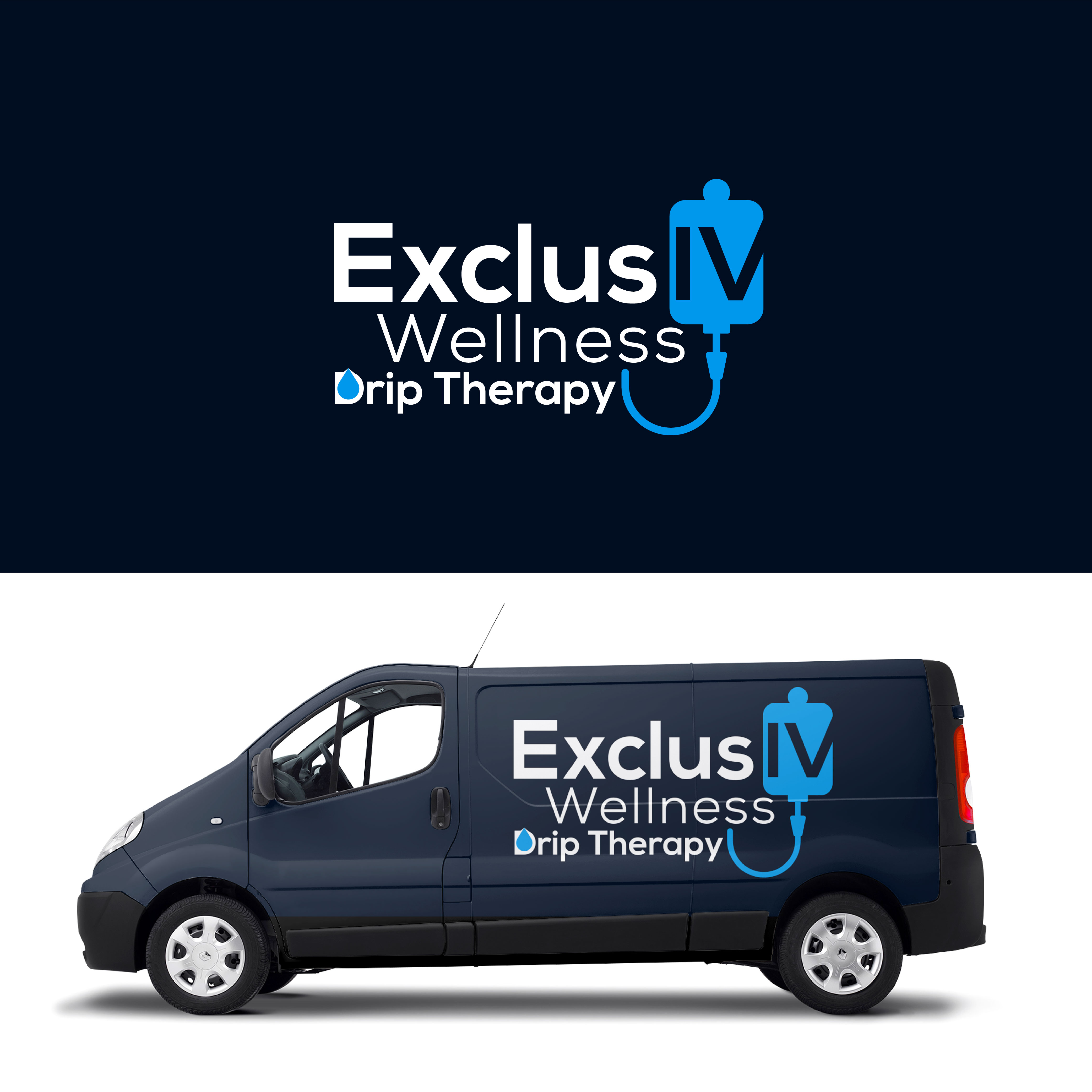 Diseño de Logo por ideagrapy para ExclusIV Wellness Drip Therapy | Diseño #27875053