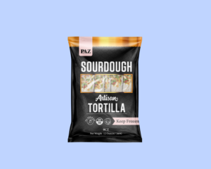 Paz Sourdough Tortilla bag design front and back | Diseño de Empaque por Chaitanya S.
