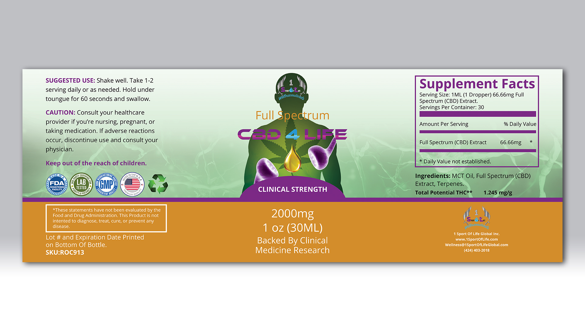 Diseño de Empaque por TSU Creations para 1 Sport Of Life Global Inc | Diseño #27949427