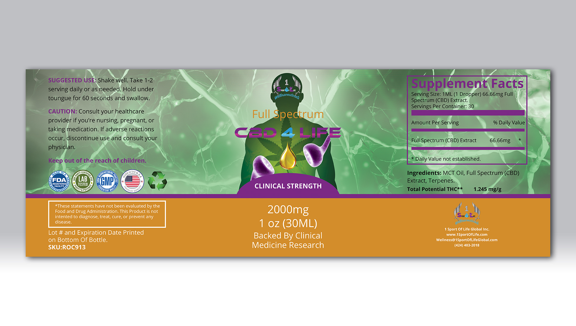 Design Emballage par TSU Creations pour 1 Sport Of Life Global Inc | Design #27955396