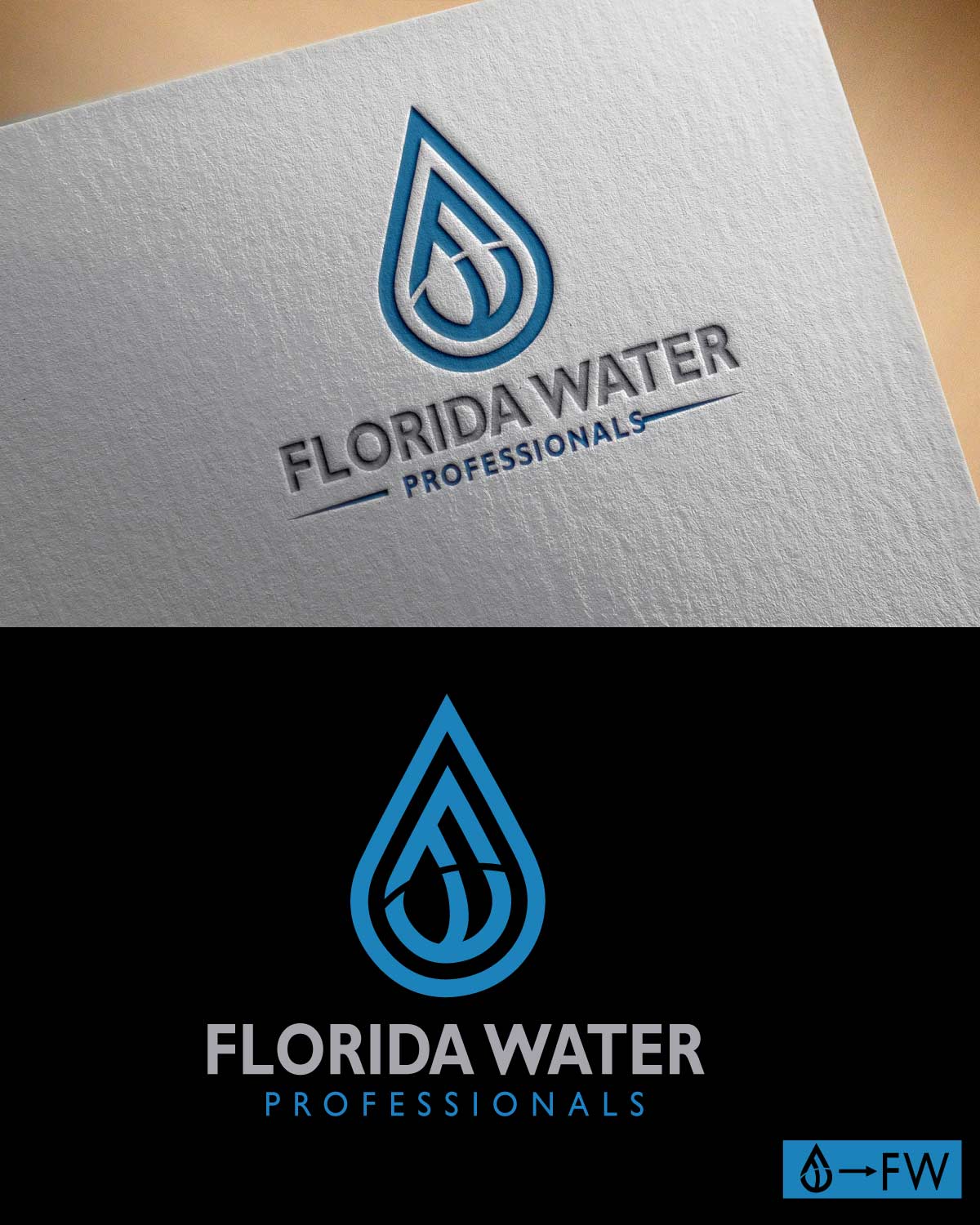 Diseño de Logo por CreativeFeather para Florida Water Professionals  | Diseño #27885464