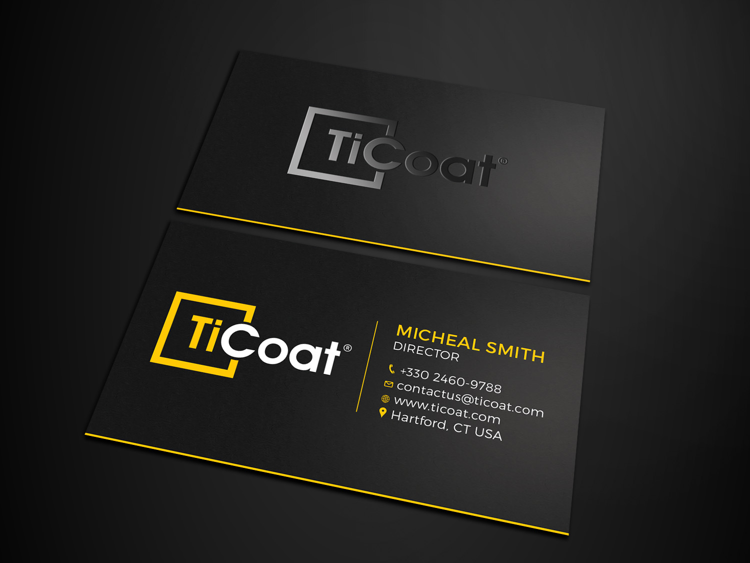 Business Card Design by RENEXIT for TiCoat  | Design #27885315