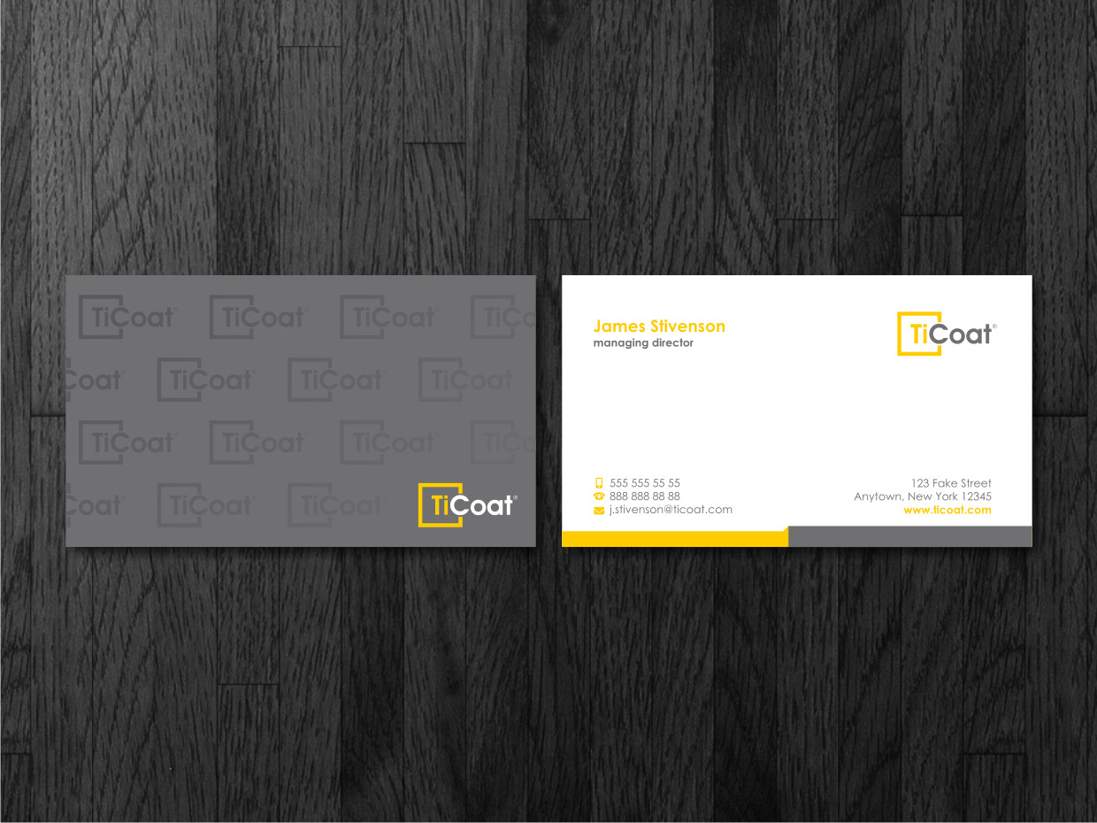 Business Card Design by Atvento Graphics for TiCoat  | Design #27887049