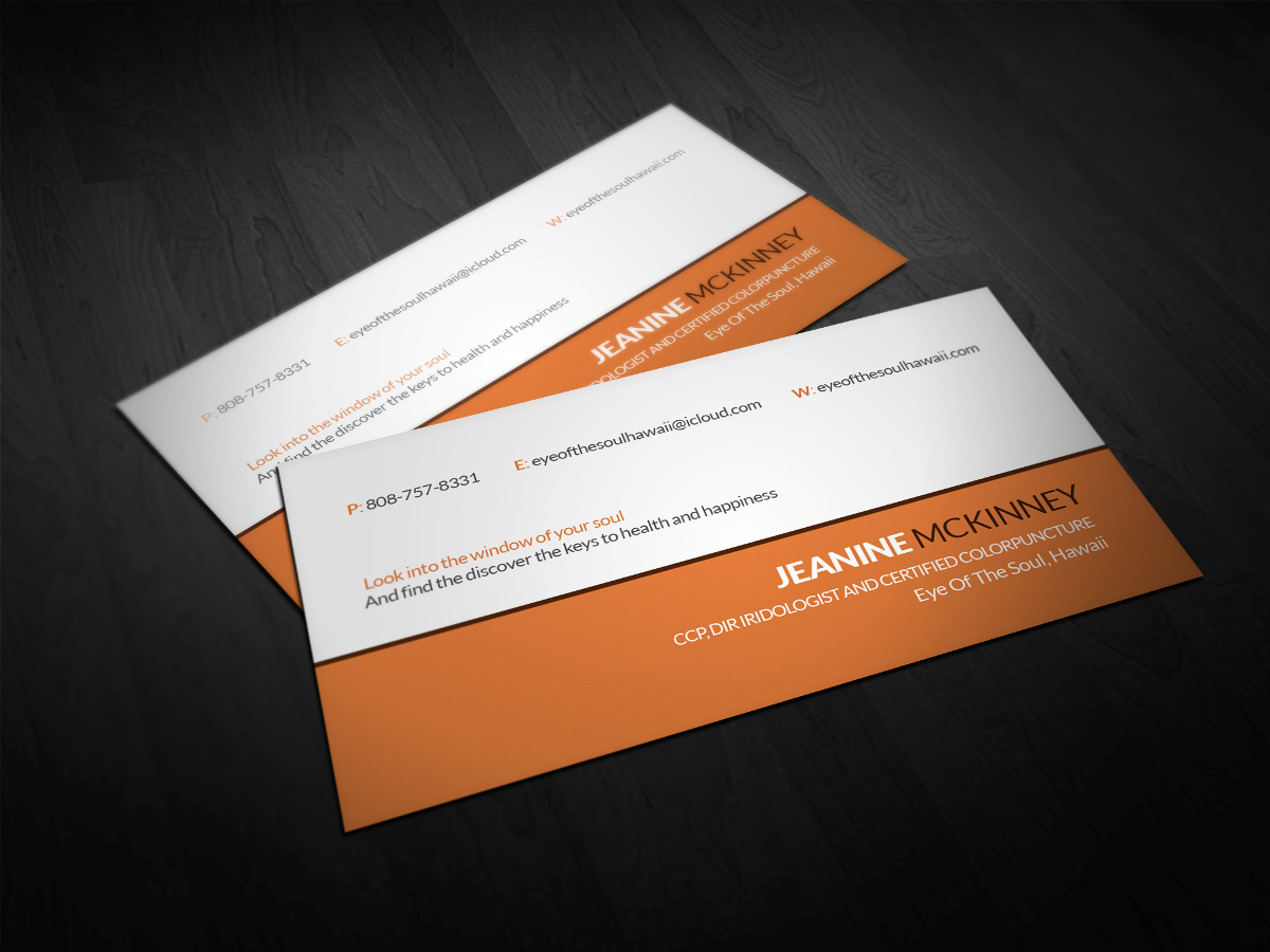 Business Card Design by Tadah Designer for Eye of The Soul, Hawaii | Design #3068193