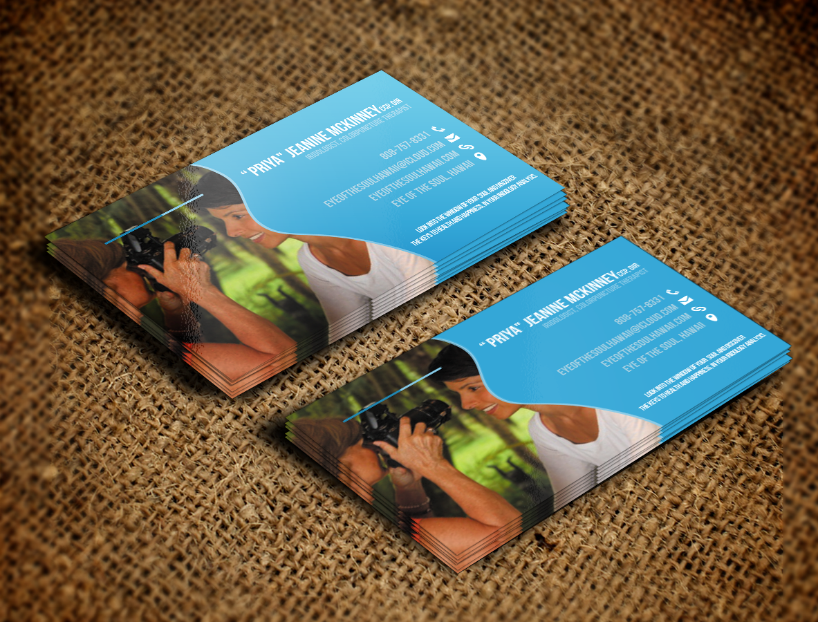 Business Card Design by Tadah Designer for Eye of The Soul, Hawaii | Design #3077709