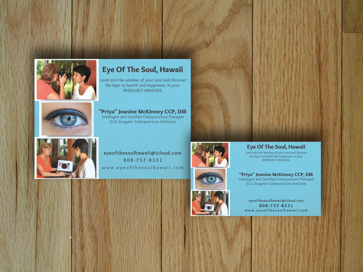 Business Card Design by Ink and Graphite for Eye of The Soul, Hawaii | Design #3086631