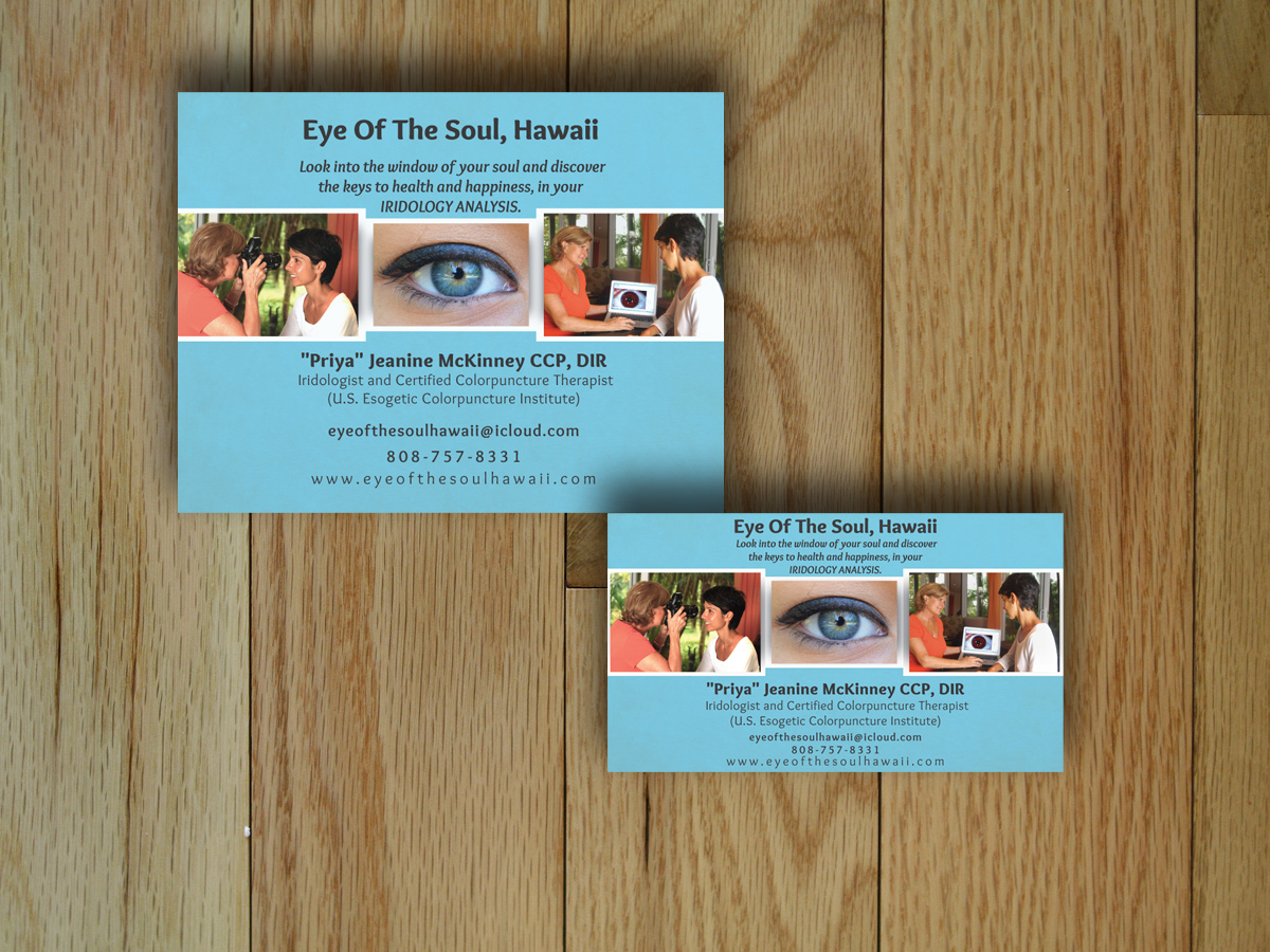 Business Card Design by Ink and Graphite for Eye of The Soul, Hawaii | Design #3086639