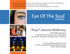 Diseño de Tarjeta de Presentación por HexSeven Designs para Eye of The Soul, Hawaii | Diseño: #3080492