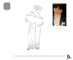Greek Muse Illustration | Illustration Design by Rohan Alexander