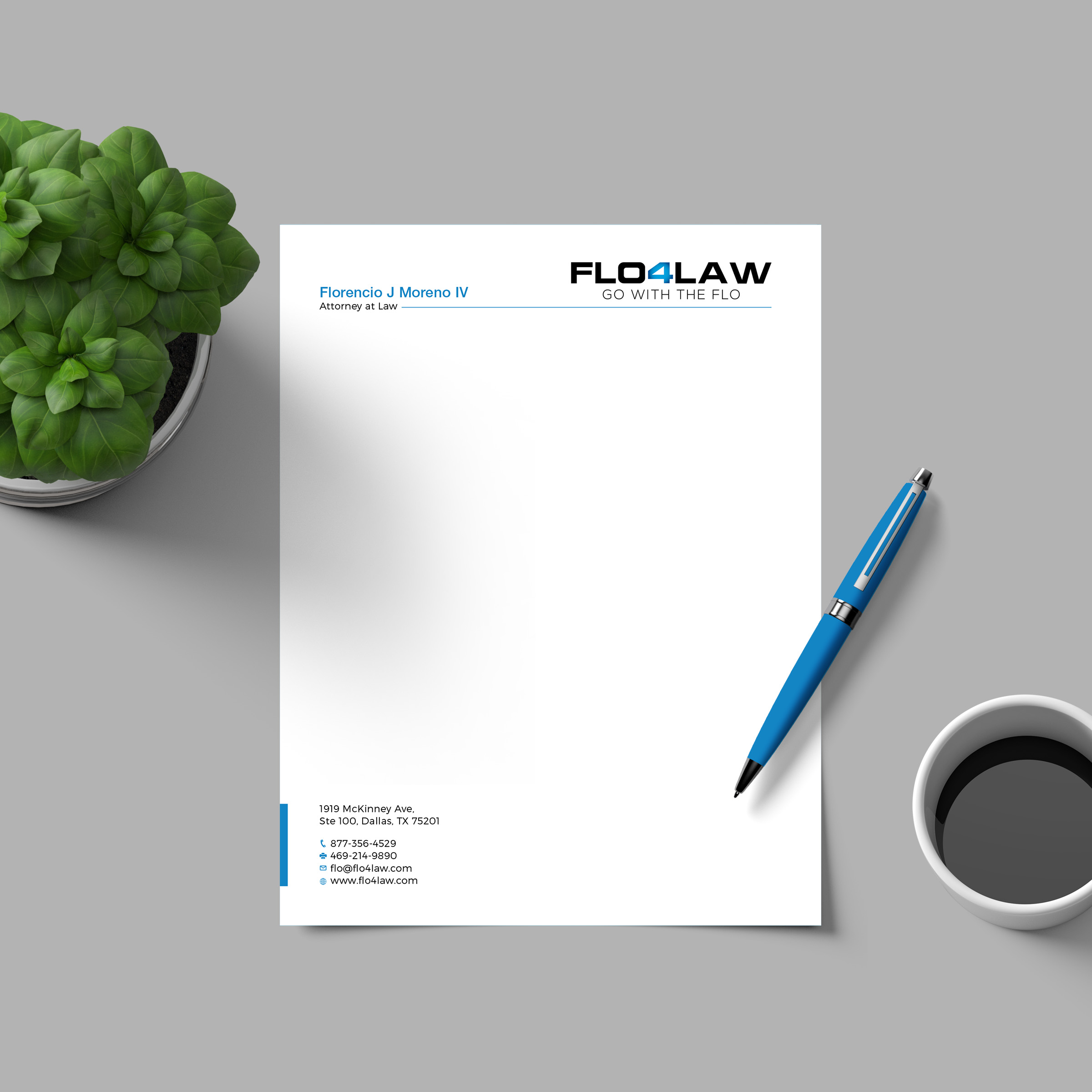 Letterhead Design by RENEXIT for Florencio J Moreno IV | Design #27900213