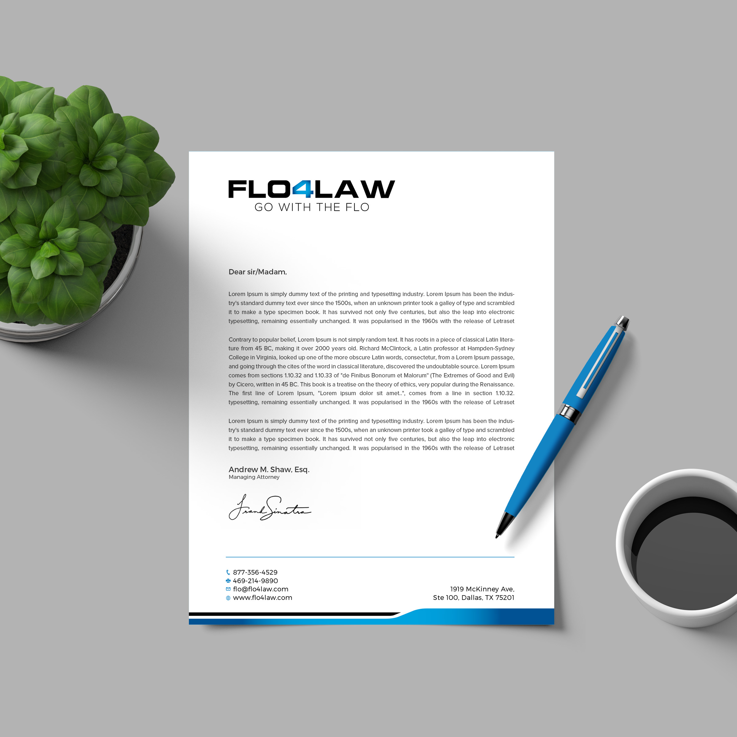 Letterhead Design by RENEXIT for Florencio J Moreno IV | Design #27900220