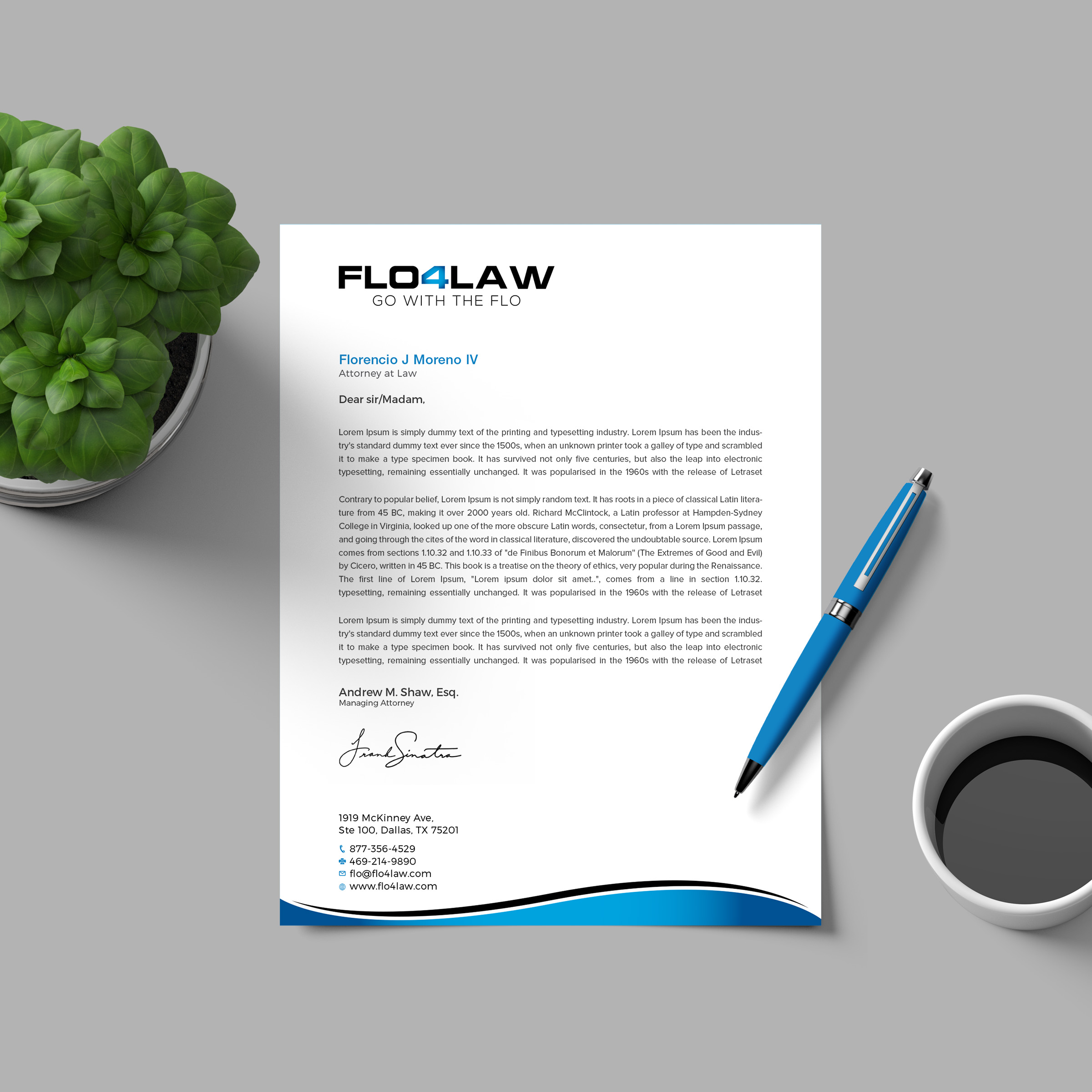 Letterhead Design by RENEXIT for Florencio J Moreno IV | Design #27900221