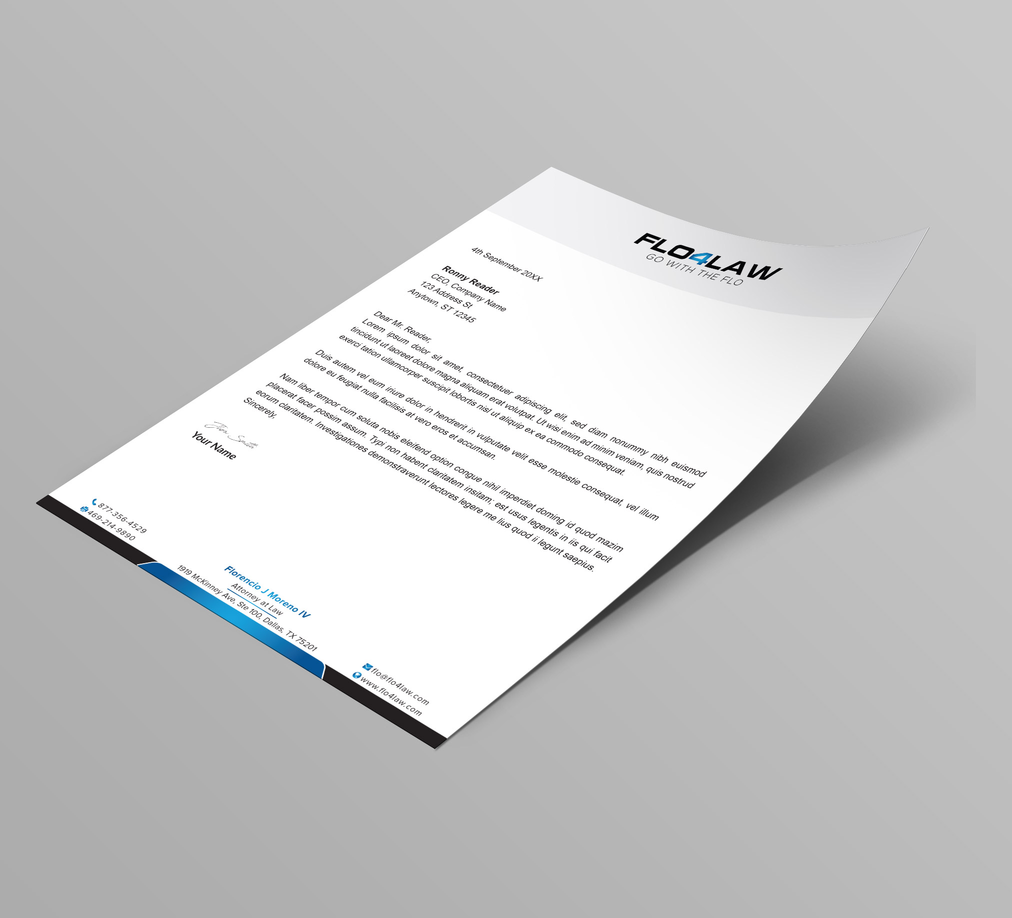 Design En-Tête par Creative Moon Design pour Florencio J Moreno IV | Design #27894076