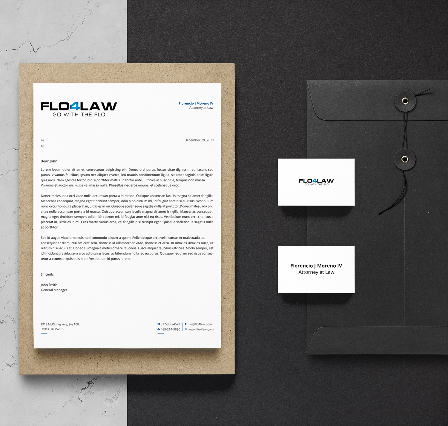 Letterhead Design by ubaidomar for Florencio J Moreno IV | Design #27906235