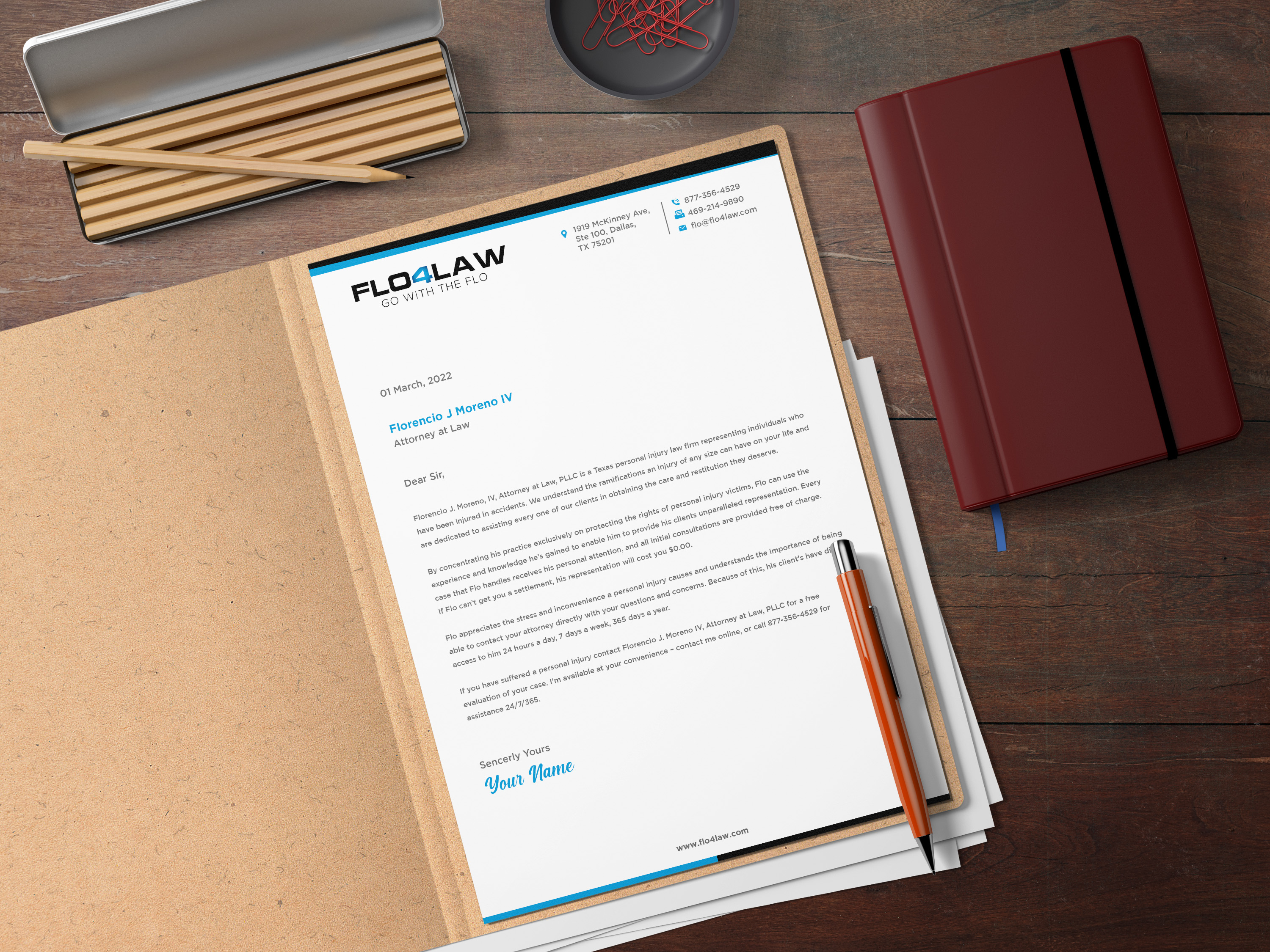 Letterhead Design by debdesign for Florencio J Moreno IV | Design #27914668