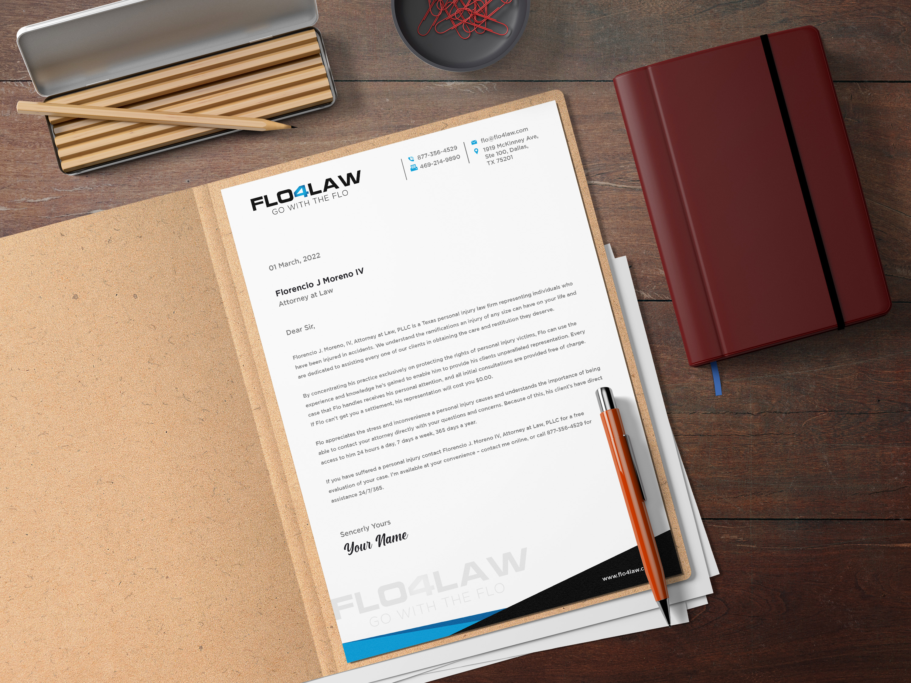 Letterhead Design by debdesign for Florencio J Moreno IV | Design #27914669